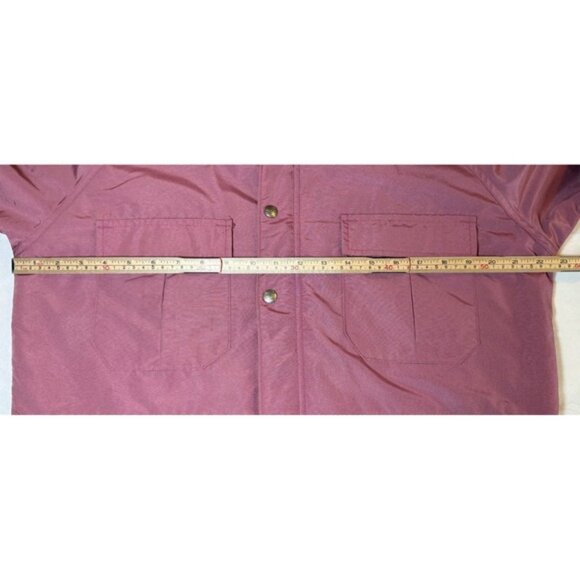 VTG LL Bean Womens M Baxter State Parka Hooded Rain Coat Pink Wool Lined USA - Picture 9 of 10